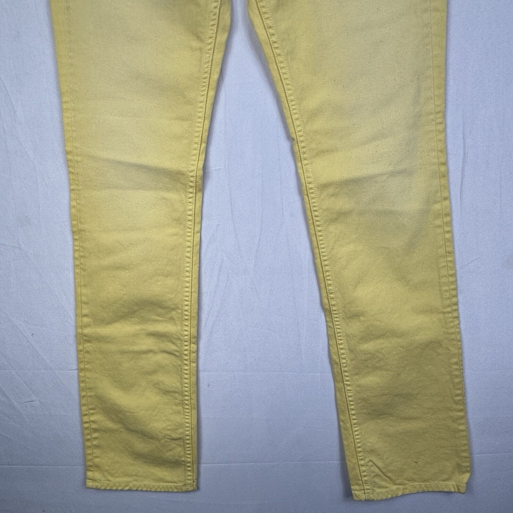 J Brand Kane Slim Fit Jeans Mens 29 x 33 Fade Lemon Yellow Denim Pants NEW $209 - Picture 4 of 14